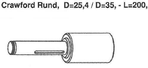 Adapter Crawford 35mm Welle auf 25,4mm/1 Zoll  IDD-Parts Ersatzteile für  Sektionaltore und Überladebrücken