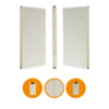 Alpha Deuren panel, ISO Micro, 40 x 610, RAL9002