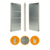 Nassau 9000 portpanel, original, stål, 44 x 670 mm