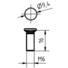 Vis de rail M6x16 mm