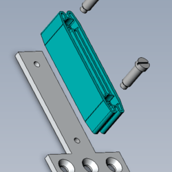 door leaf guide (T-plate) moun