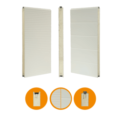 Alpha Deuren panel, ISO Micro, 40 x 610, RAL9002
