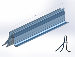 Compact zijafdichting, L=2500mm